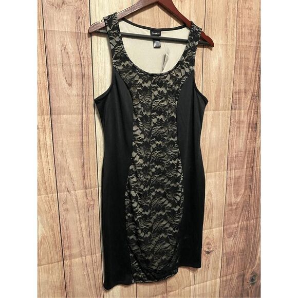 Torrid size 1 Plus NWT Black Lace front panel body on Sleeveless Dress - Picture 3 of 9